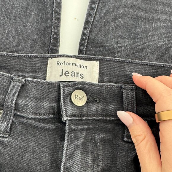 Reformation Emma High Rise Wide Leg Crop Jeans Size 27 - Picture 5 of 12